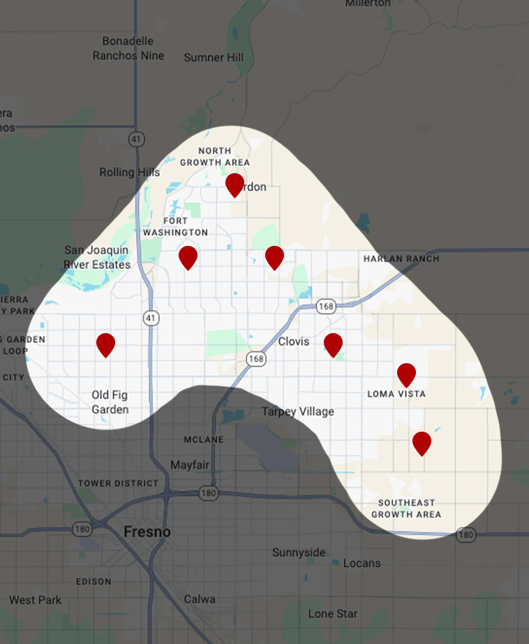 Clovis/Fresno Area Map